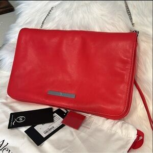 Authentic Alexander McQueen Nappa Clutch w/chain